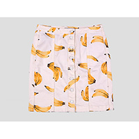 Ladies printed btn fly stretch skirts