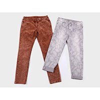 Ladies multi dyed stretch pants